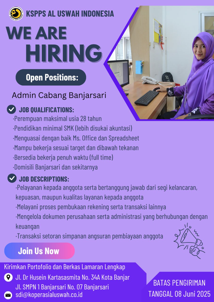 LOWONGAN KERJA DI BULAN JUNI 2025