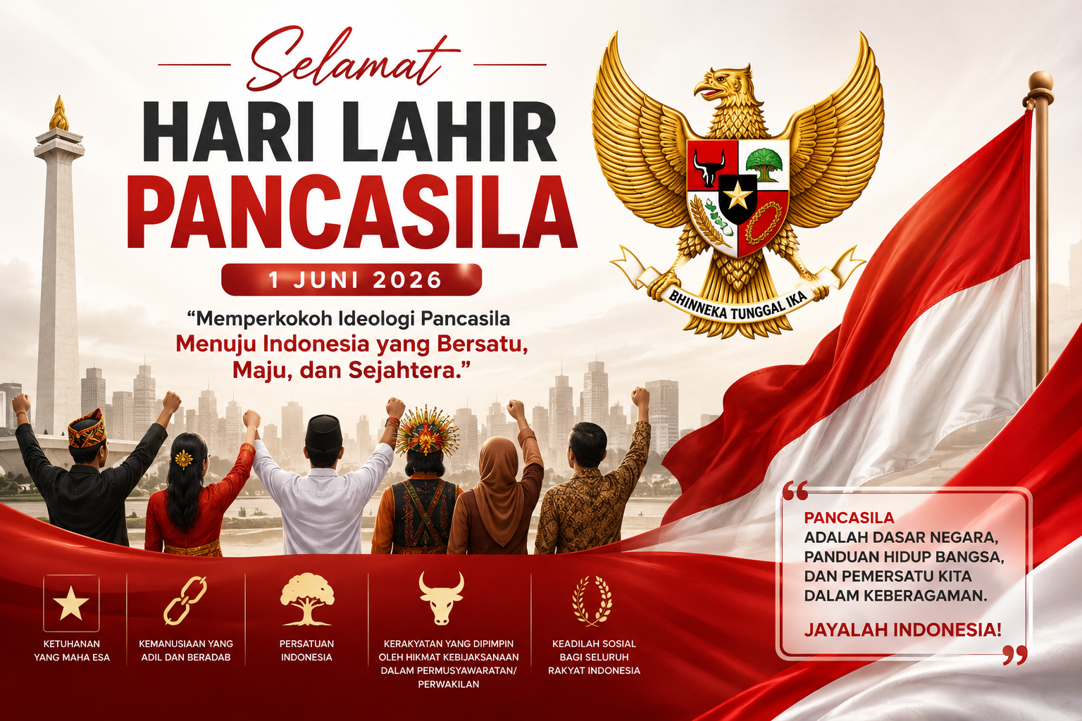 Makna Hari Lahir Pancasila 1 Juni 2026: Memperkuat Persatuan dan Semangat Gotong Royong di Era Modern